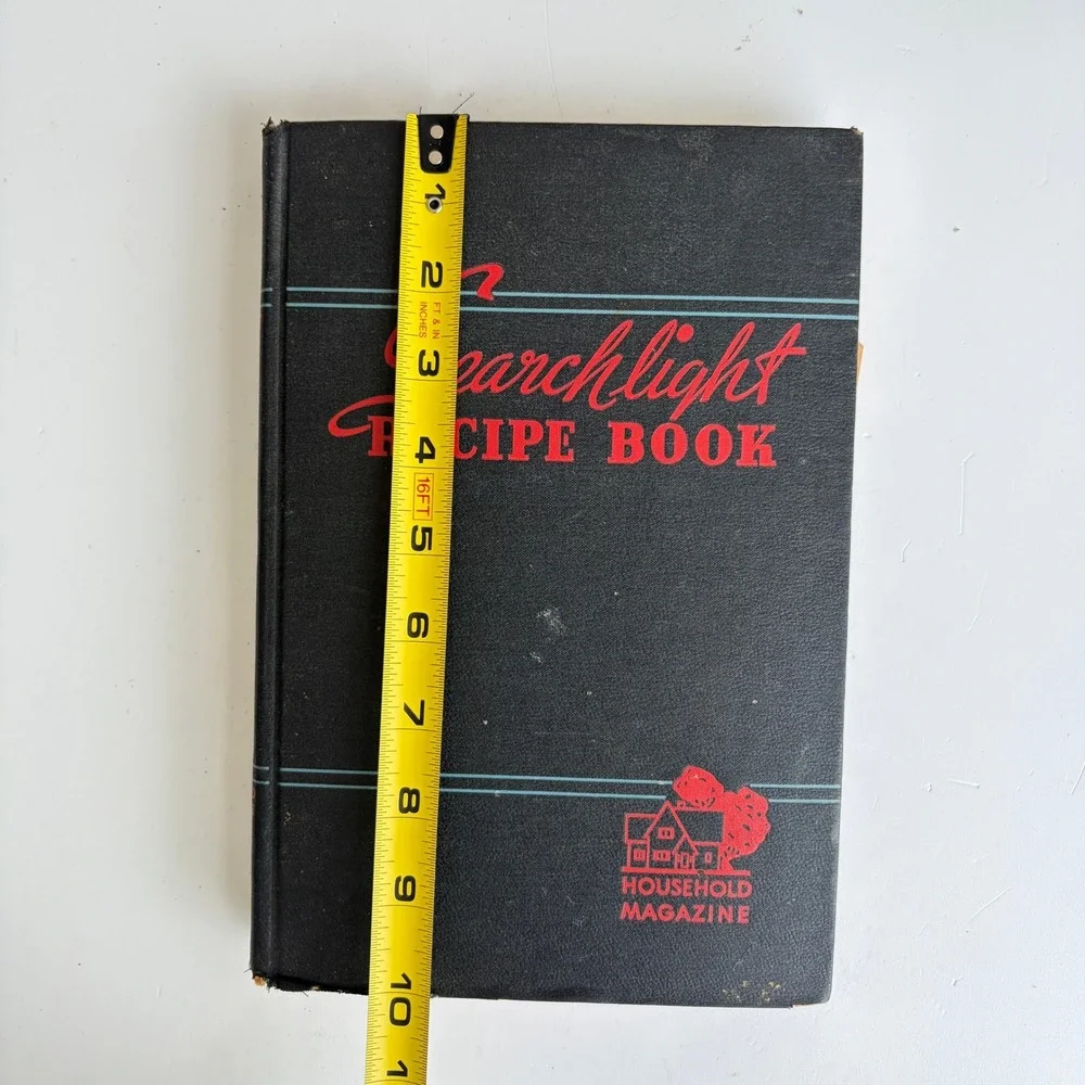 Vintage Searchlight Recipe Book Household Magazine Hardcover Black Red Retro
